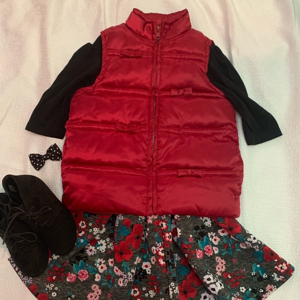 Girls Gymboree Dressy/Holiday Red puffer 5T-6T